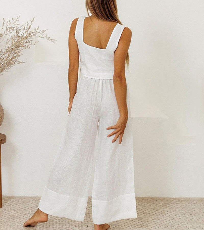 Milena™ | Minimalist Top and Wide-Leg Pants Set