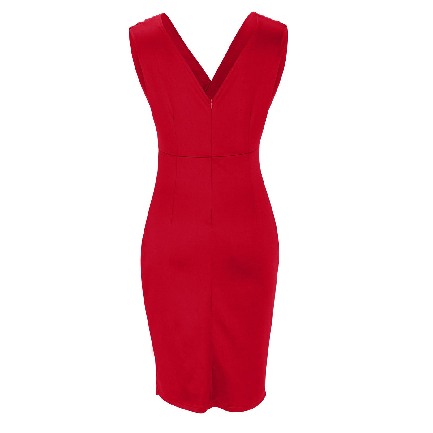 Taylor | Fitted dress with a V-neckline and slit