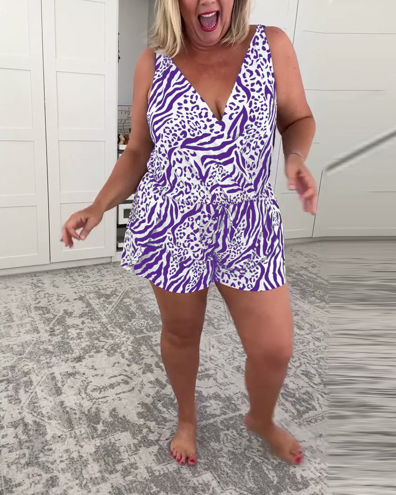 Sanne | Swimsuit with Summer Print