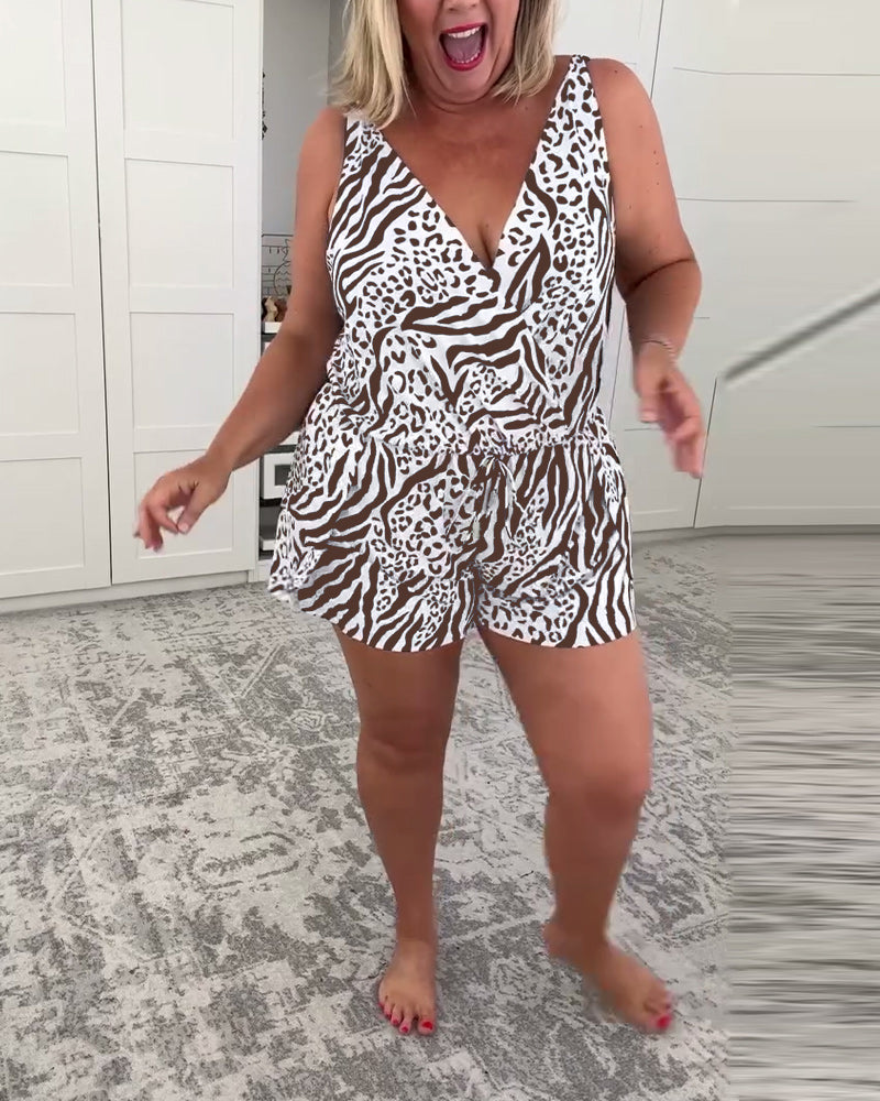 Sanne | Swimsuit with Summer Print