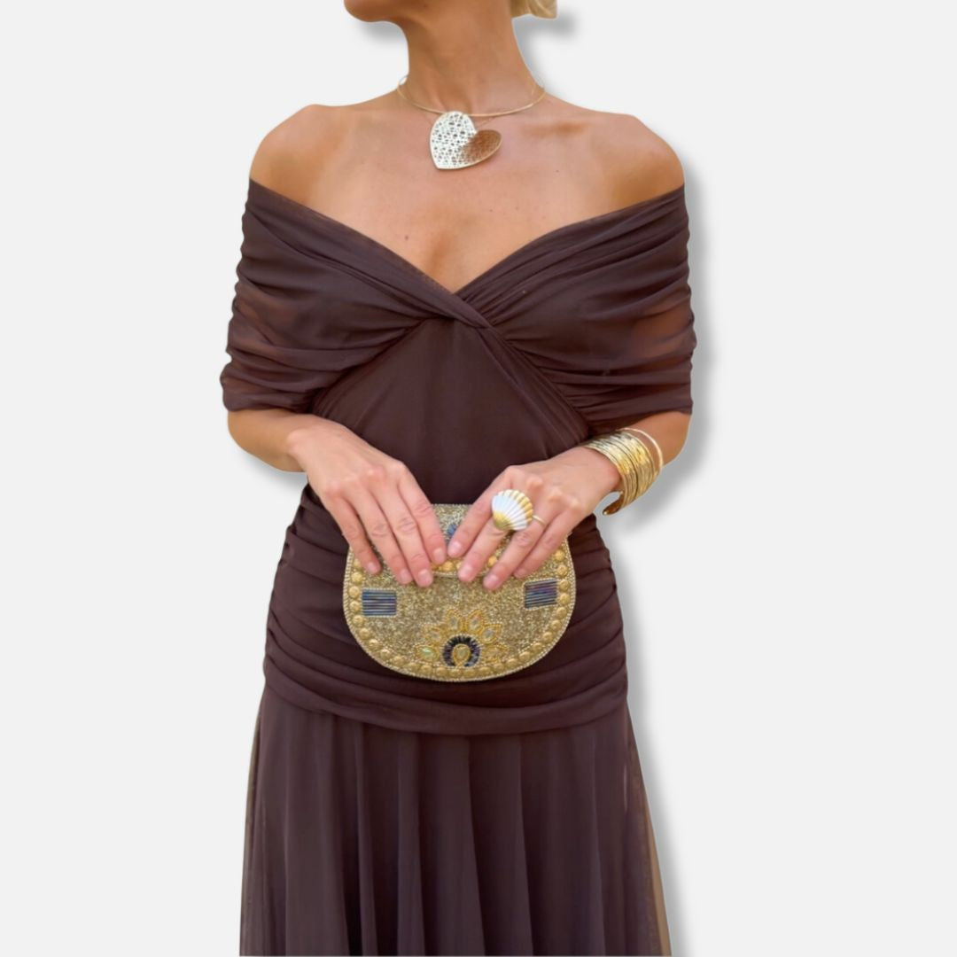 Elysea™ Luna - Elegant Dress With V-Neckline