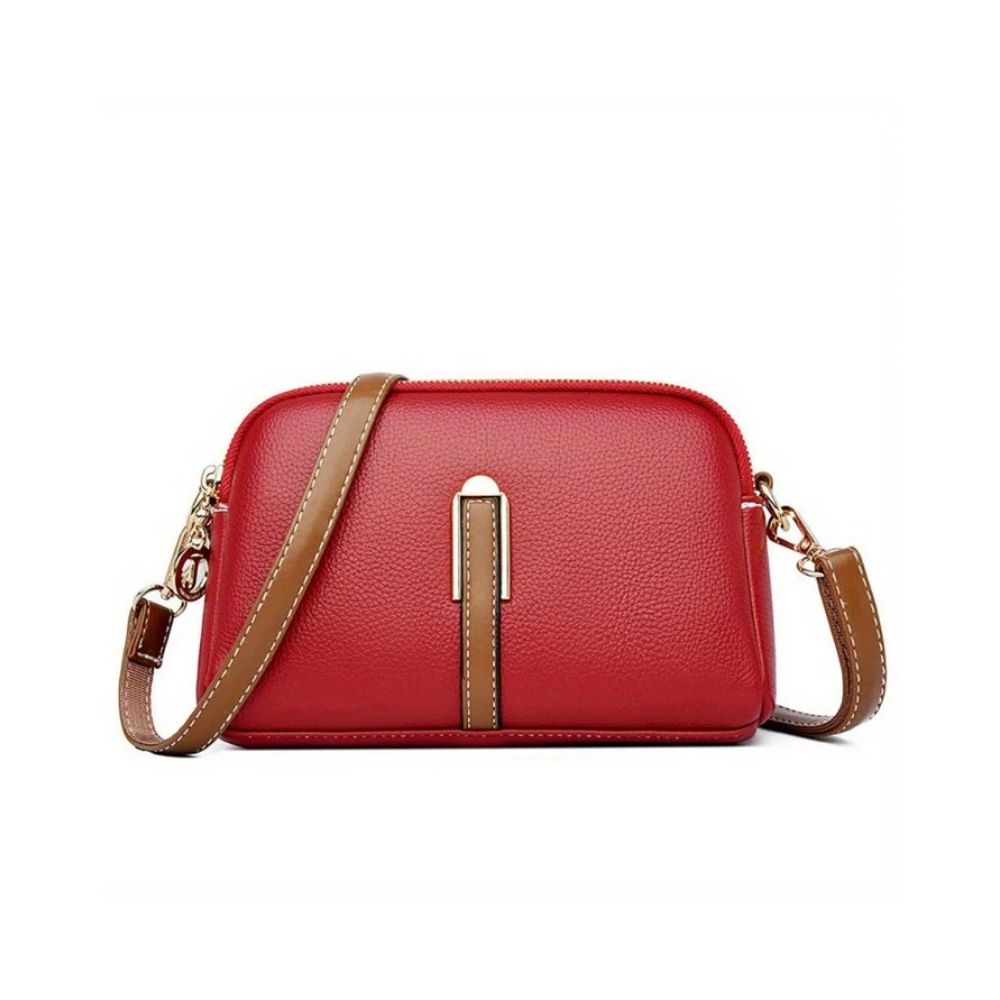 Mila Litchi Embossed Crossbody Bag