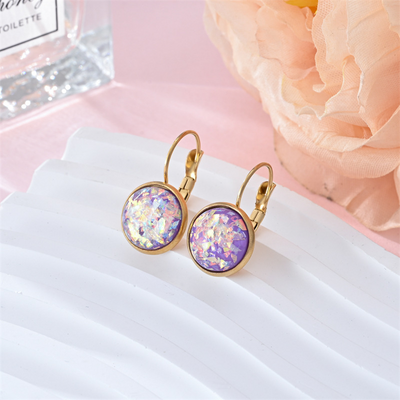 Ulani - Vintage Opal Stone Gold Earrings