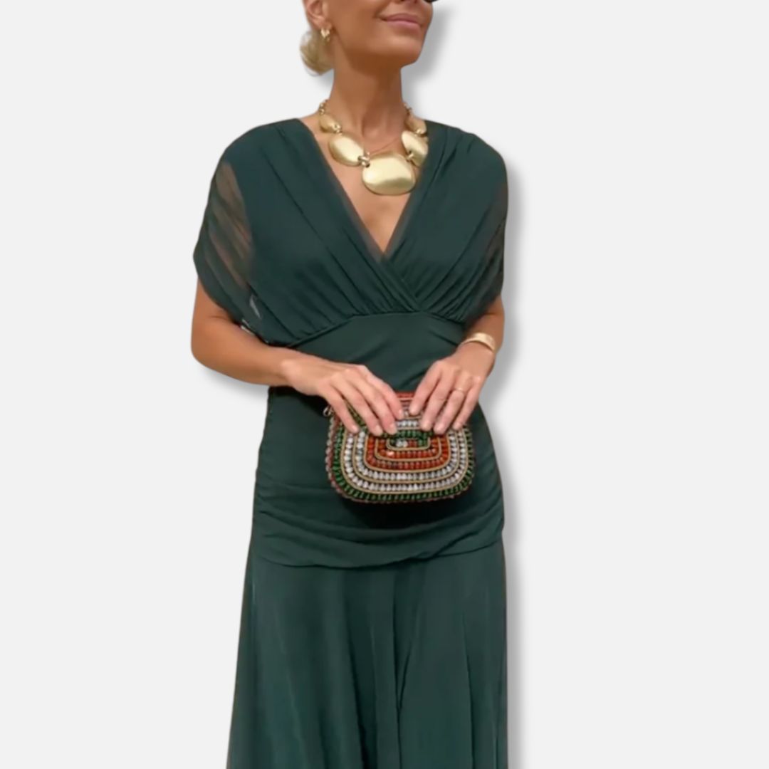 Elysea™ Luna - Elegant Dress With V-Neckline