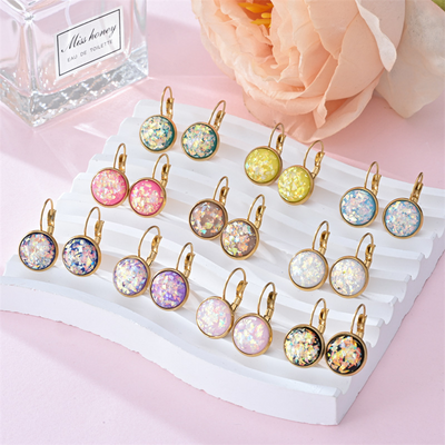 Ulani - Vintage Opal Stone Gold Earrings