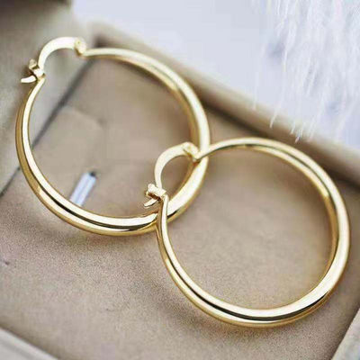 Desiree - Large Hoop Earrings in Gold