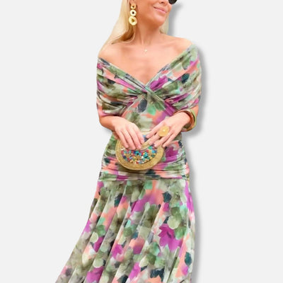 Elysea™ Luna - Elegant Dress With V-Neckline