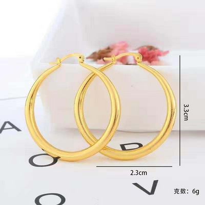 Desiree - Large Hoop Earrings in Gold