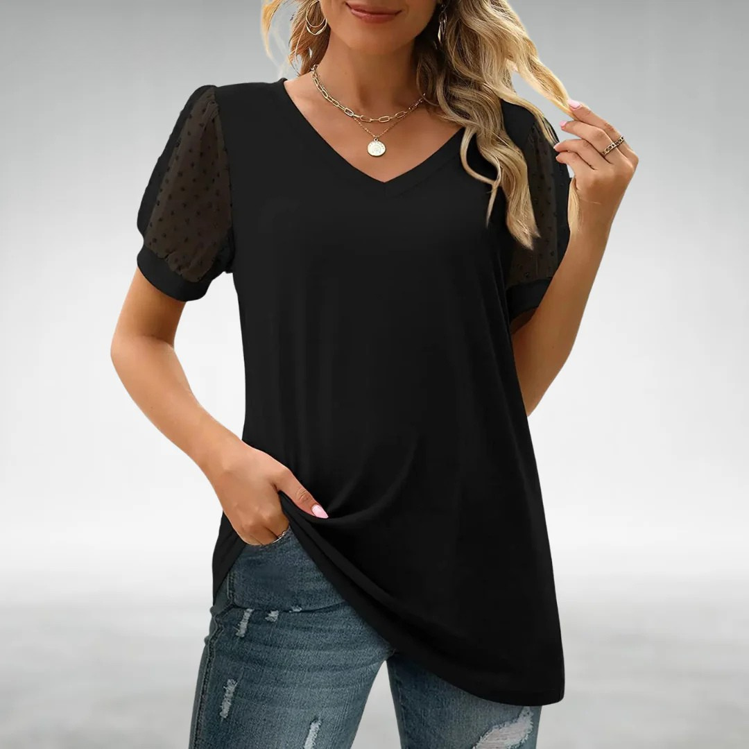Artiselle | Celeste™ - Elegant V-Neck Top