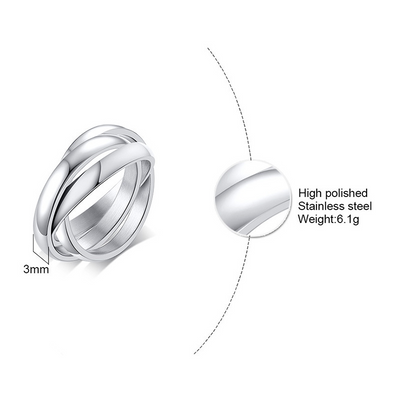 Everlynn – Three-Toned Loop Ring