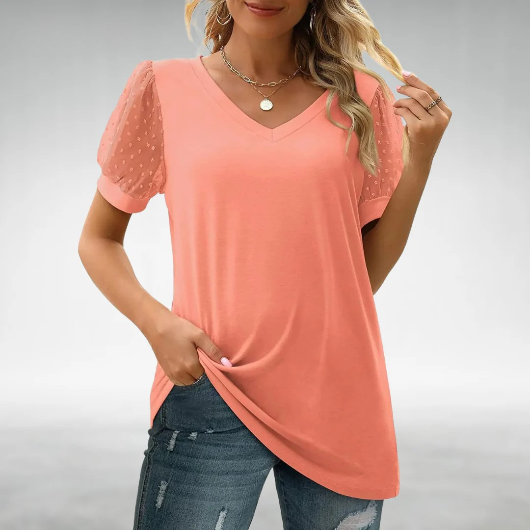Artiselle | Celeste™ - Elegant V-Neck Top