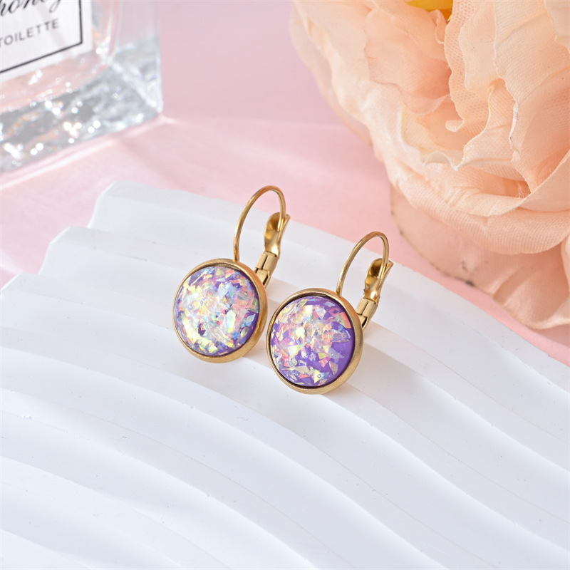 Ulani - Vintage Opal Stone Gold Earrings