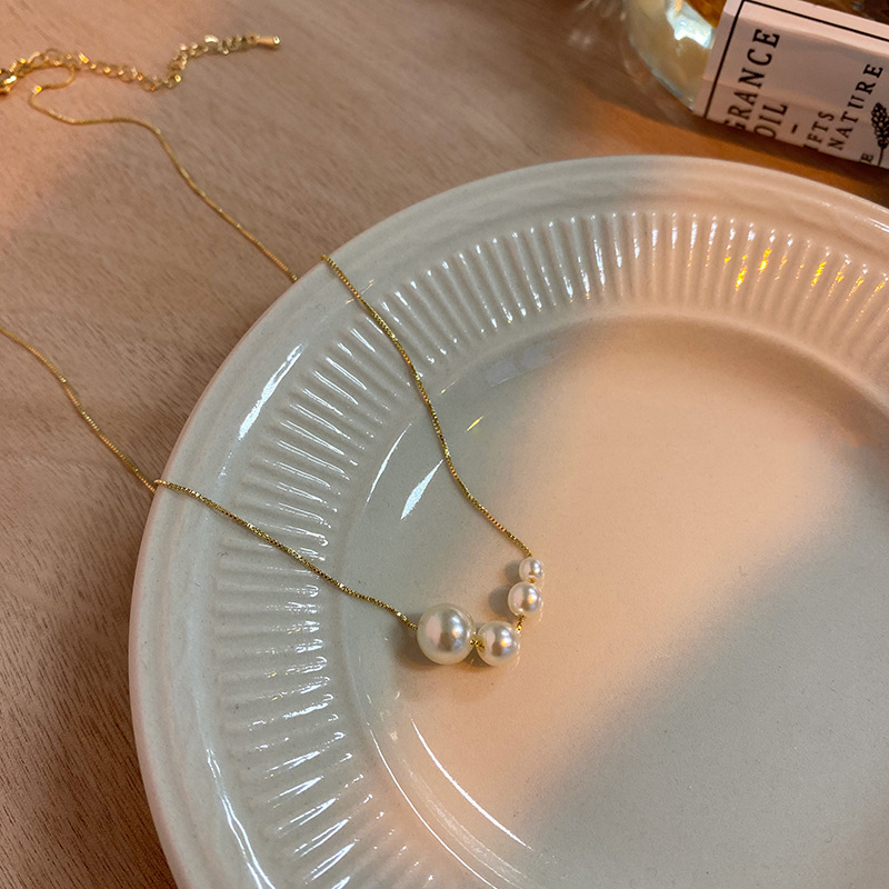 Annalise - Gold Freshwater Pearl Necklace