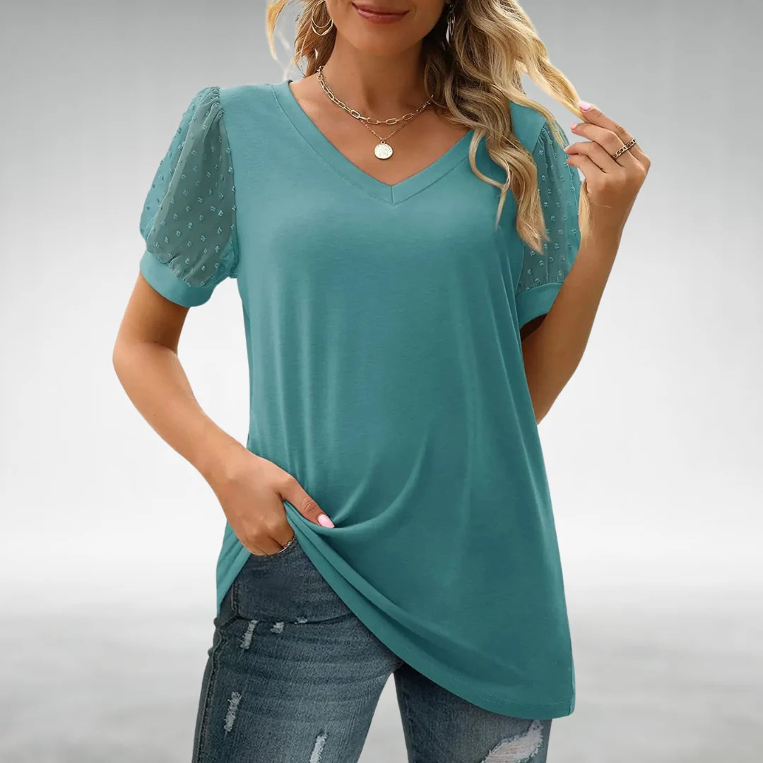 Artiselle | Celeste™ - Elegant V-Neck Top