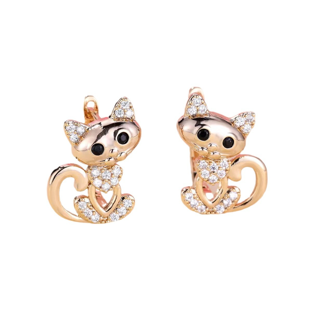 Yasmin – Elegant Zirconia Kitty Earrings