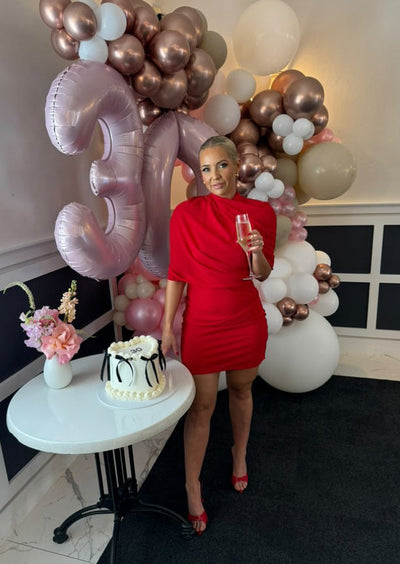 Kiri - Asymmetrical Pleated Mini Dress