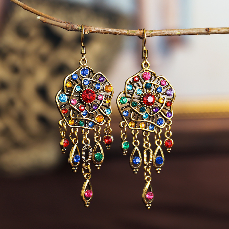 Maisie – Vintage Colorful Mandala Earrings