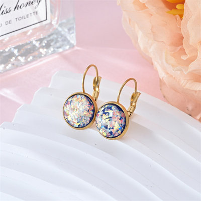 Ulani - Vintage Opal Stone Gold Earrings