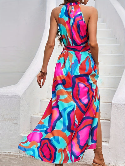 Talia | Elegant Halter Maxi Dress