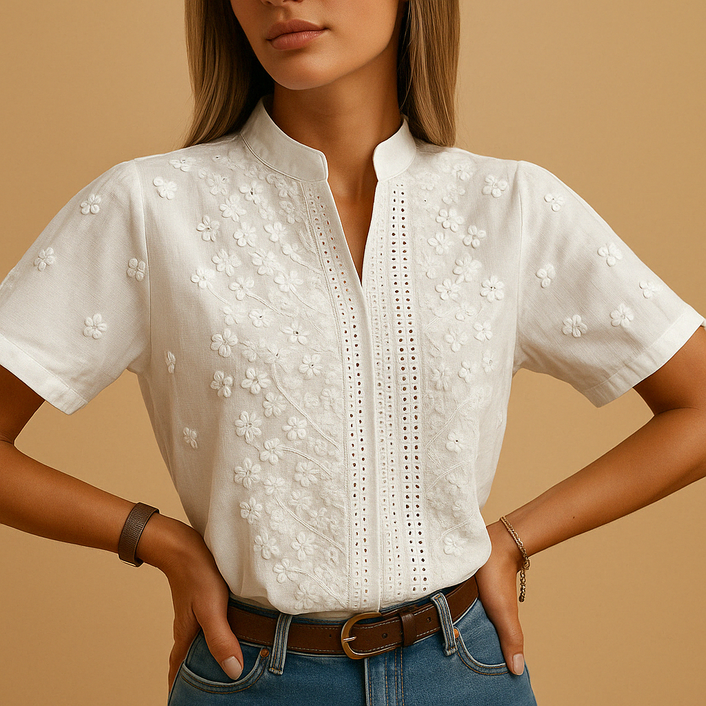 Elvira | Chic White Blouse for Women