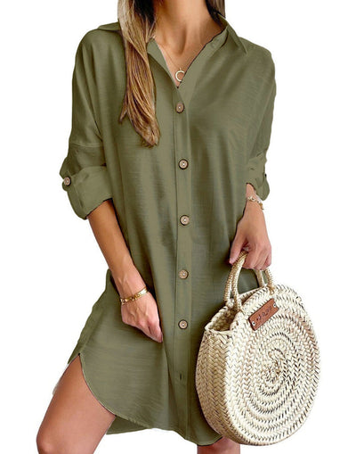 Claribel - Button-Up Shirt Dress