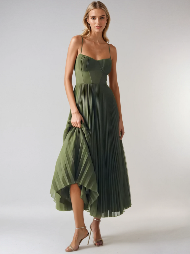 Claire | Stylish Green Dress