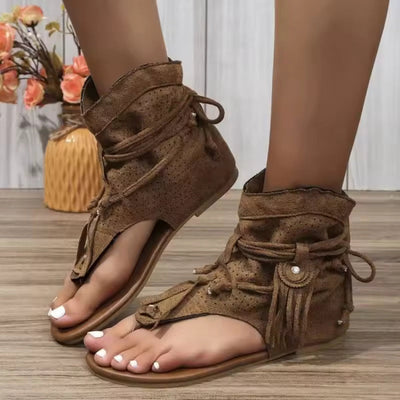 Zahara | Fringe Accent Sandals