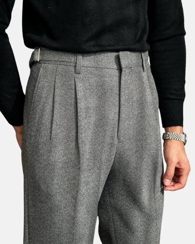 Carlo - High Waist Straight Leg Trousers