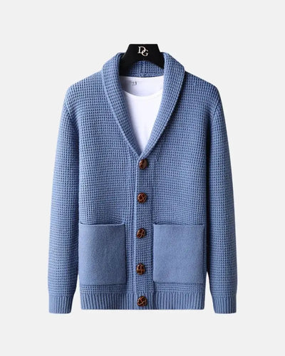 Wayne - Lapel Button Cardigan Sweater
