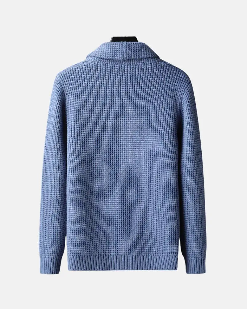 Wayne - Lapel Button Cardigan Sweater