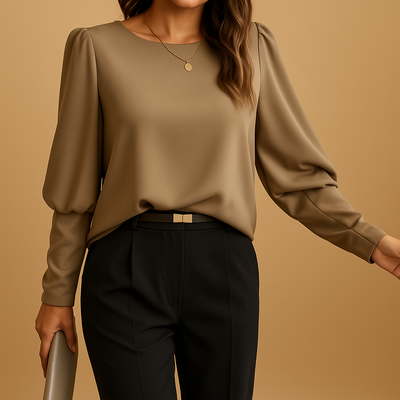 Chic Long-Sleeve Women's Blouse | Luna