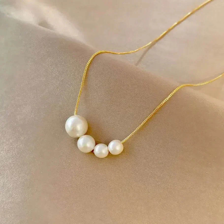 Annalise - Gold Freshwater Pearl Necklace