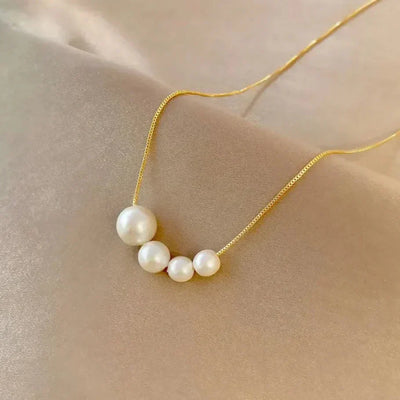 Annalise - Gold Freshwater Pearl Necklace