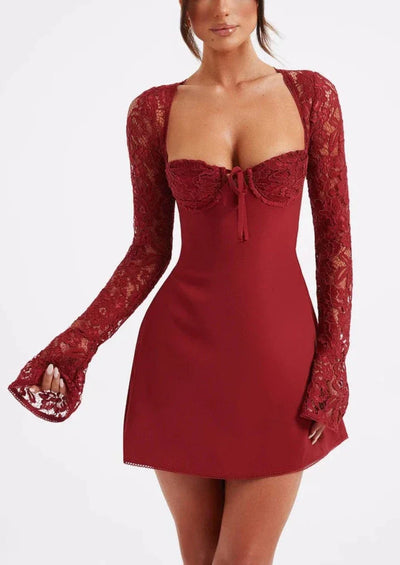 Olivia | Elegant Tie-Back Mini Dress