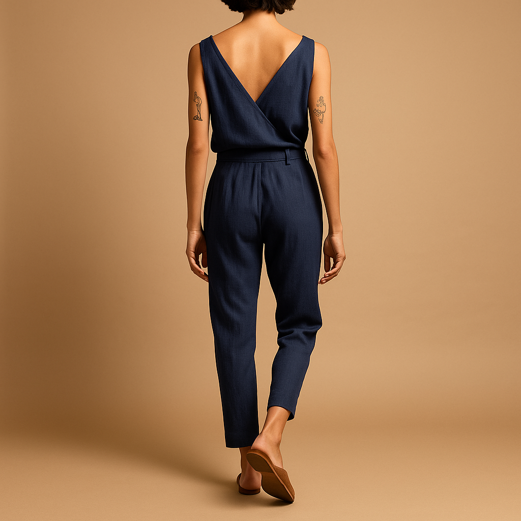 Women's Adjustable Waistband Lightweight Jumpsuit | Myrthe