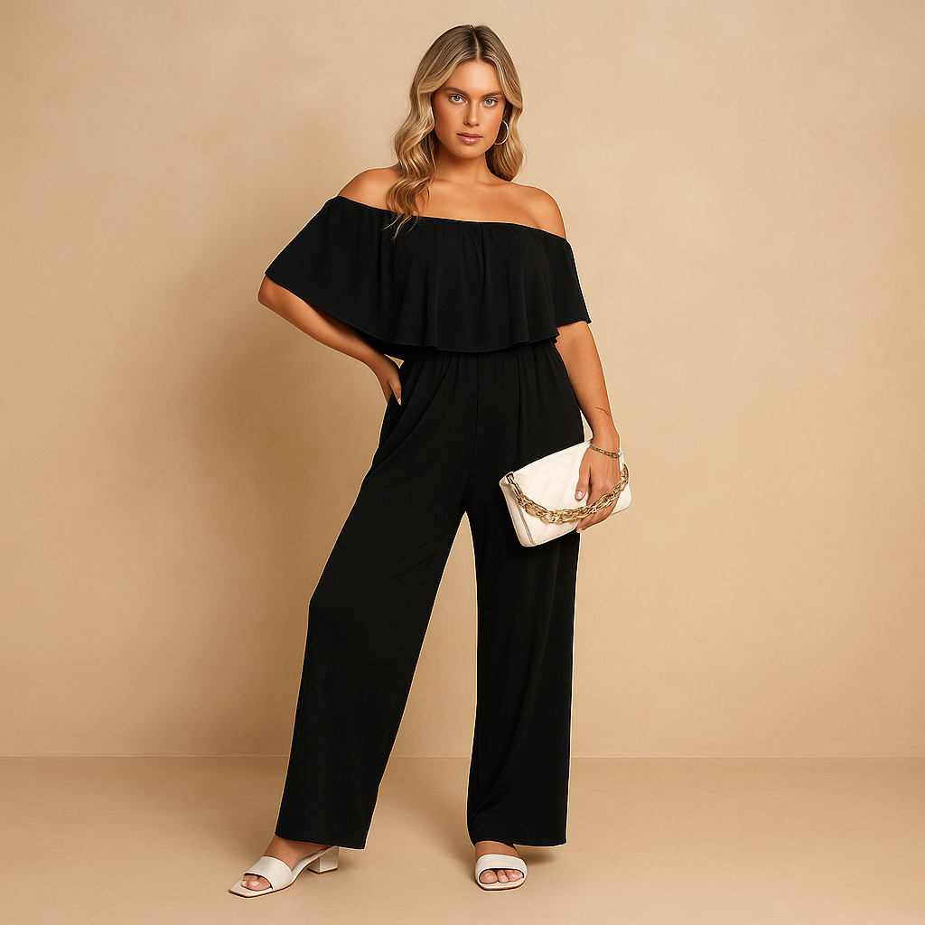 Women's Off-Shoulder Summer Jumpsuit with Relaxed Fit | Catrien