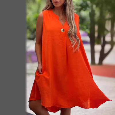 Elsie - Sleeveless V-neck Dress