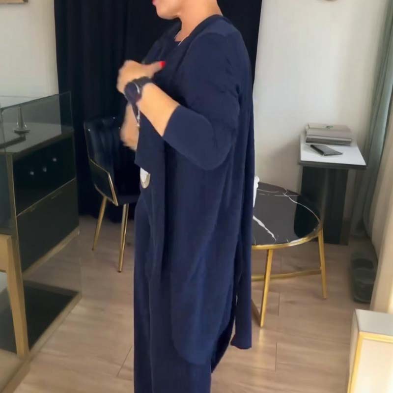 ⏳Time-Limited Special⏰Elegant 3-piece set including long cardigan, top and pants💞