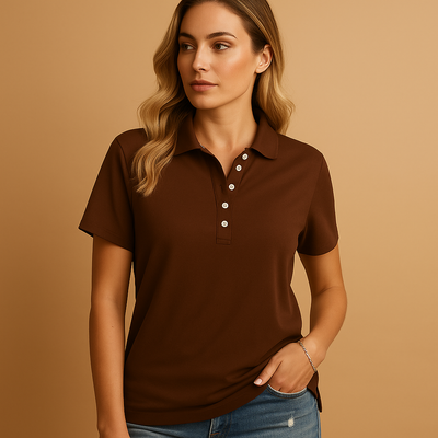 Elena Elegant Fit Women's Polo Shirt - Stylish and Chic