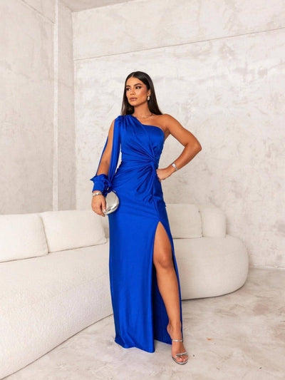 Victoria | Elegant Silk Dress with Split