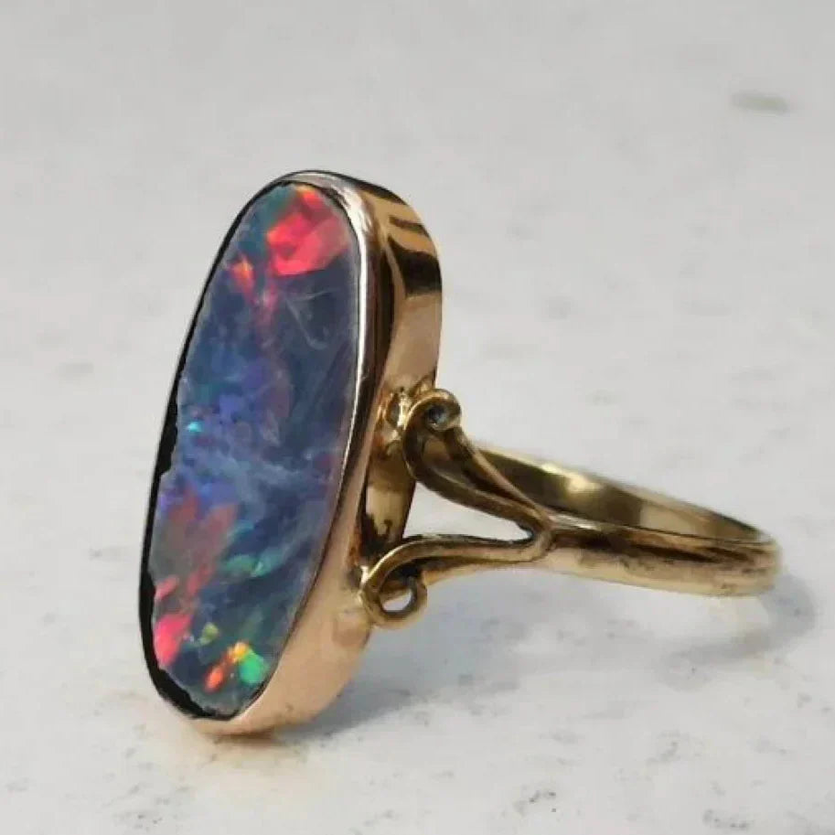 Keira - Vintage Colorful Opal Ring