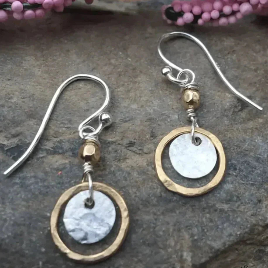 Collins - Vintage Gold & Silver Earrings